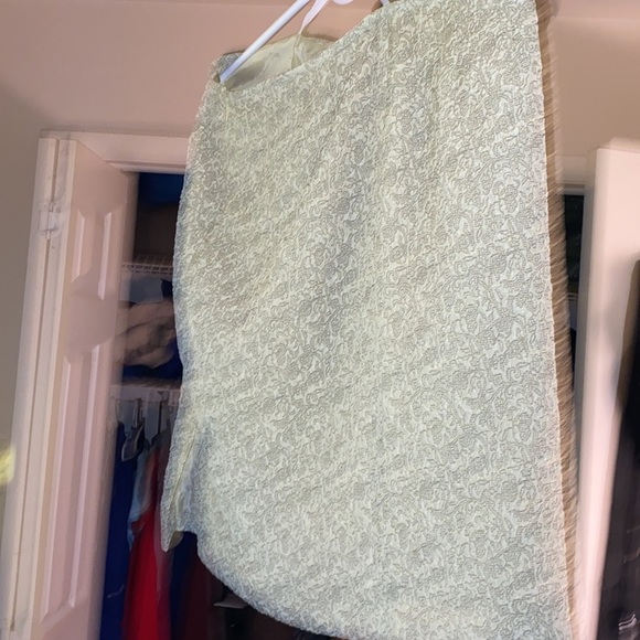 2 PCs skirt set w embedded leaf print green - Picture 8 of 8